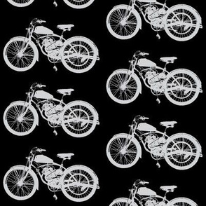 Grey Vintage Motorbikes // Large 