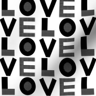 love black and white text valentines typography 