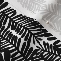 tropical leaves black and white kids nursery baby palm print banana palm 