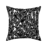 tropical leaves black and white kids nursery baby palm print banana palm 