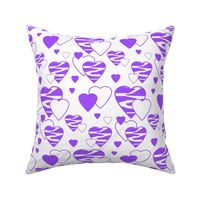 Purple Zebra Heart Animal Print