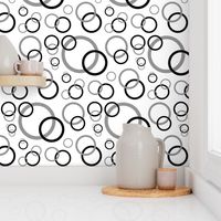 Black Grey Gray Geometric Circle