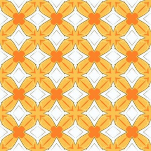 Flower Grid in Yellow and White