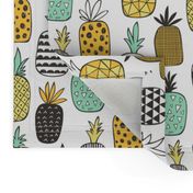 Pineapple Geometric on White