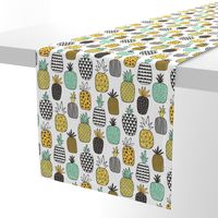 Pineapple Geometric on White