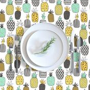 Pineapple Geometric on White