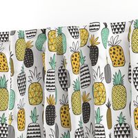 Pineapple Geometric on White