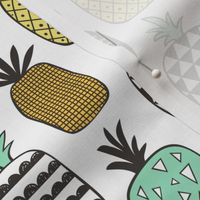 Pineapple Geometric on White