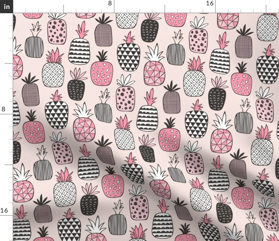 Pineapple Geometric on Pink