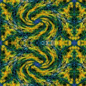 Leaf Hexagon Swirly Swirl 2