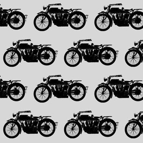 Antique Motorcycles on Grey
