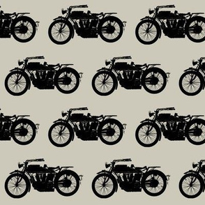 Antique Motorcycles on Taupe