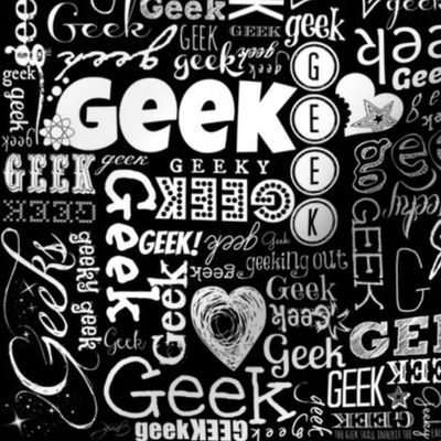 Geek Typography in Black