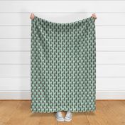 Small sitting Australian cattle dog - paw print green