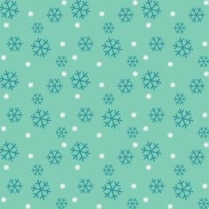 Winter Snowflakes Teal