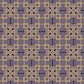 Unusual Purple Floral Geometric