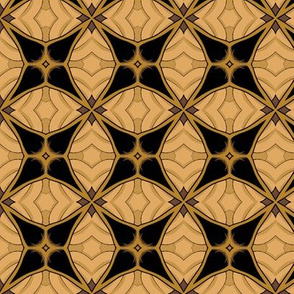 Gold and Black Abstract