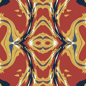 Modern Abstract in Red, Yellow and Blue
