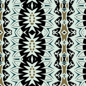 Modern Tribal in Black and Green