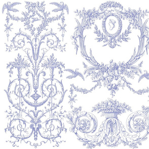 Capetian Toile in blue violet