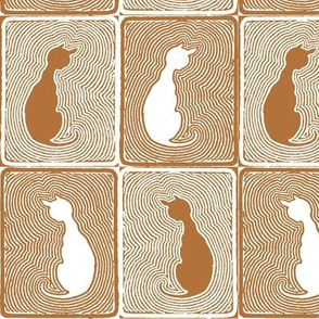 Stripey Orange Cat Tiles