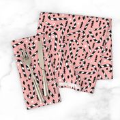 Christmas candy canes cool geometric seasonal illustration scandinavian style holiday theme in pink black and white