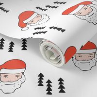 Santa Claus is coming your way cool Christmas seasonal woodland theme for kids in red black and white