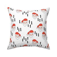 Santa Claus is coming your way cool Christmas seasonal woodland theme for kids in red black and white