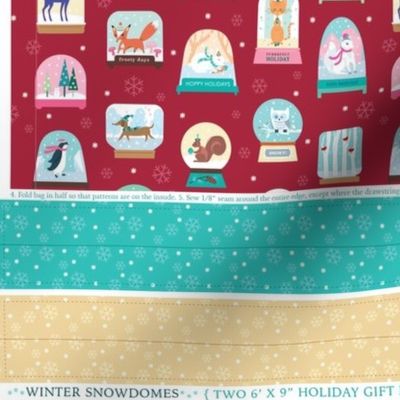 Winter Snowdomes Gift Bags 6x9