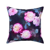 Twilight Roses Botanical Painted Floral