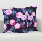 Twilight Roses Botanical Painted Floral