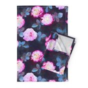 Twilight Roses Botanical Painted Floral