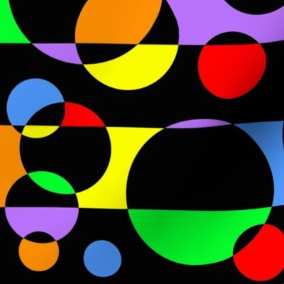 Rainbow Geometric Circle Abstract Design
