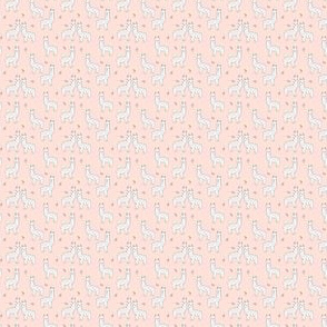 alpaca // micro print baby pink tiny tiny soft pink alpaca llama fabric print