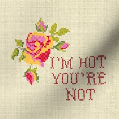 I'm hot you're not (8 x 8 panel)