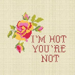 I'm hot you're not (8 x 8 panel)