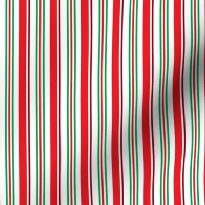 Winter is Here Red Green Stripes
