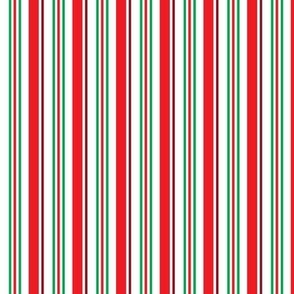 Winter is Here Red Green Stripes