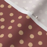 Boho Dots | Creme Brule Spots on Marsala | Wine and Cream Polka Dot