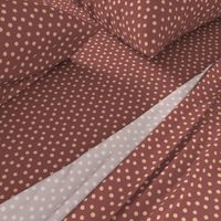 Boho Dots | Creme Brule Spots on Marsala | Wine and Cream Polka Dot