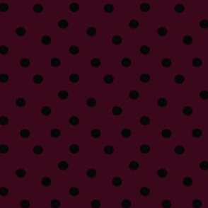 Boho Dots | Black Dots on Raspberry
