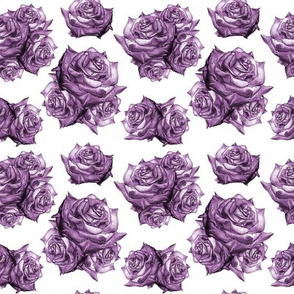 Rose Pattern Monochromatic Purple 
