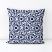 loopy lacy flowers indigo