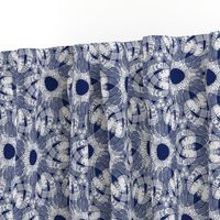 loopy lacy flowers indigo