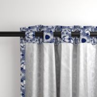 loopy lacy flowers indigo