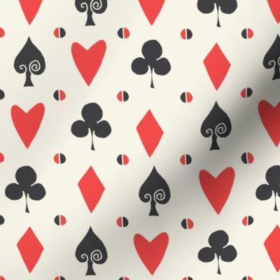 cards // suits spade alice in wonderland coordinate fabric pattern print diamond clover 