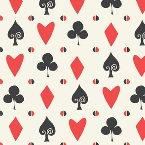 cards // suits spade alice in wonderland coordinate fabric pattern print diamond clover 