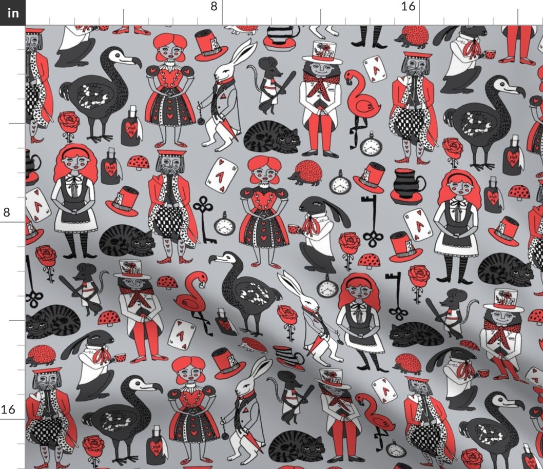 alice in wonderland // fairy tale cat mad hatter alice girls cosplay fairytale fabric andrea lauren fabric story illustration pattern 