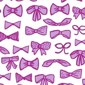 bows // fashion beauty print for sweet little girls in pastel purples trendy illustration pattern