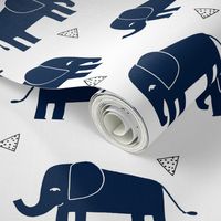 elephant // navy blue kids nursery baby elephant 